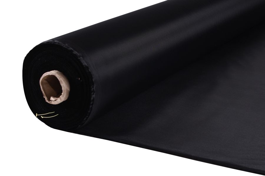 Knorrig Vermoorden vorm Waterdichte polyester stof 150 cm, zwart 65 gr/m²