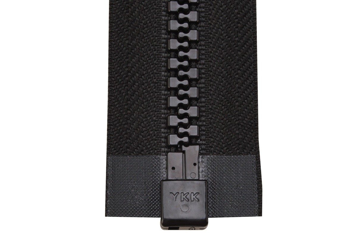 YKK VISLON Profile zip-fastener 10V with open end black, 300 cm