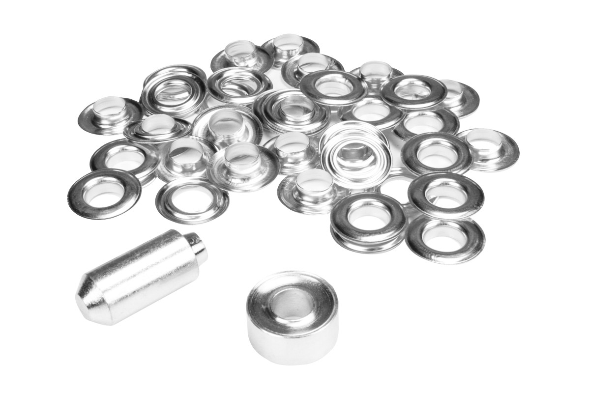 Set ESVO eyelets Ø 12 mm nickel plated, 25 pieces