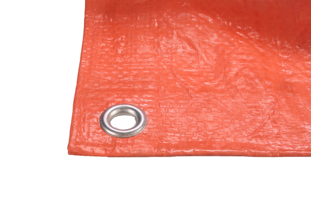 Gewebeplane mit Ösen, orange, 800 x 1000 cm, wasserdicht, 100 Gr