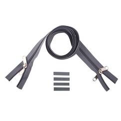 YKK zip-fastener 5 mm closed end two-way X-form dark grey