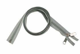 ESVO Reißverschluss teilbar 10 mm hellgrau, vernickelt, 150 cm