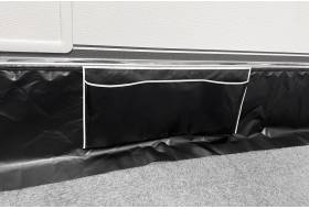 Draught Skirts heavy duty, black per linear metre, with velcro tape, 60 cm