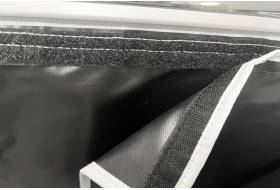 Draught Skirts heavy duty, black per linear metre, with velcro tape, 60 cm