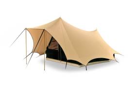 Cotton pyramid tent Bedouin 200 sand/hunter green