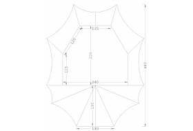 Cotton pyramid tent Bedouin 240