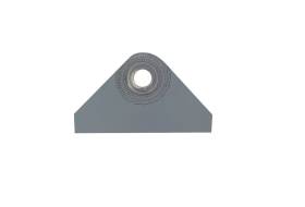 Afspandriehoek PVC, grijs
