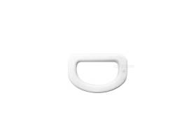 D-ring 15 mm plastic white