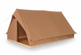 Group tent Patrouille 6 with sewn in ground sheet, cotton tent