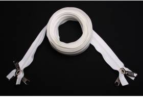 YKK zip-fastener 10 mm with two ways open end white, 800 cm