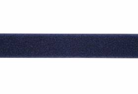 Zelfklevend klittenband 20 mm marineblauw, zachte zijde, lus