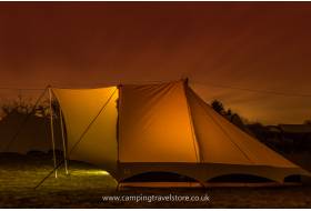 Cotton pyramid tent Bedouin 280 with sewn in groundsheet, sand/black