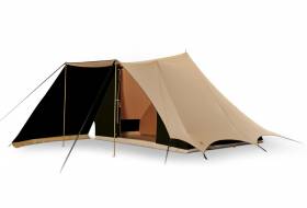 Cotton pyramid tent Bedouin 280 with sewn in groundsheet, sand/black