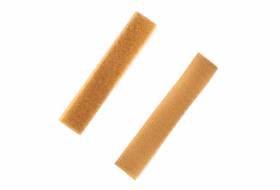 klittenband 20 mm donkerbeige, harde en zachte zijde - ca. 10 cm, twee stukken