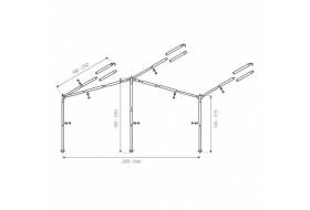 Luifelframe 25/22 aluminium + powergrip