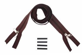 YKK zip-fastener 8 mm closed end two-way X-form brown