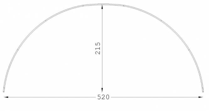 ESVO Bogengestänge vorgebogende Aluminium 280-300 cm [CLONE]