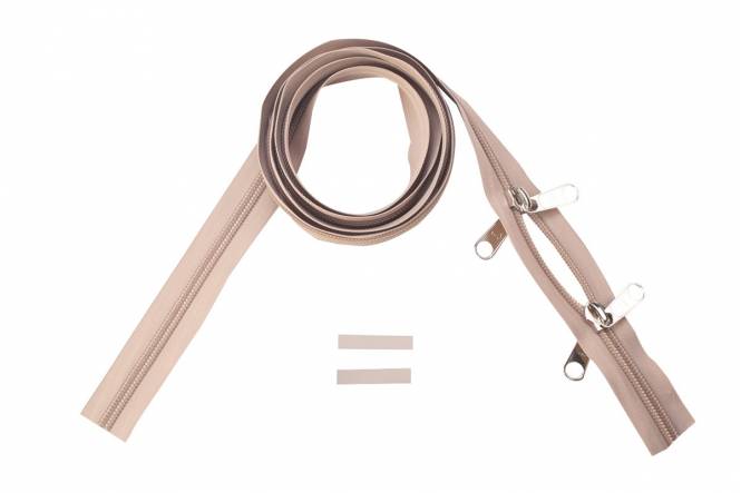 ESVO rits 10 mm 2-weg O-vorm niet deelbaar, beige