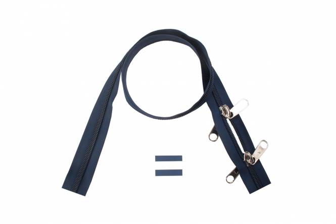 ESVO rits 10 mm 2-weg O-vorm niet deelbaar donkerblauw