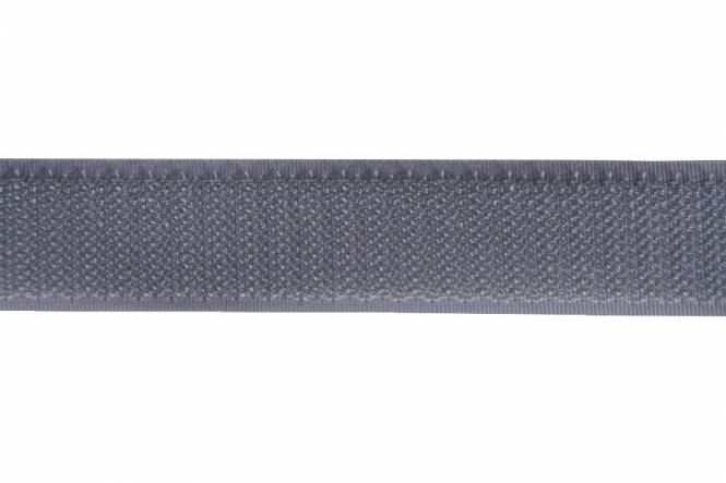 Klittenband 20 mm grijs, harde zijde, haak