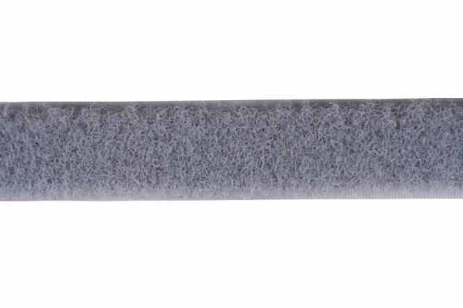 Klettband 20 mm grau, weiche Seite, Flausch
