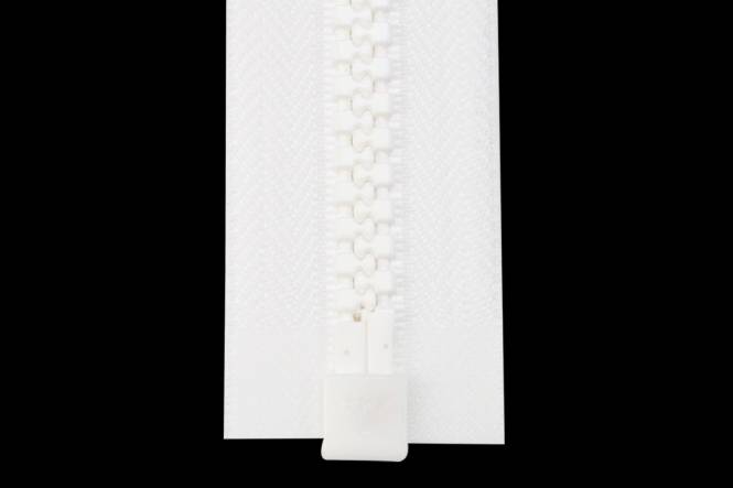 YKK VISLON Profile zip-fastener 10 mm 10V with open end white, 400 cm