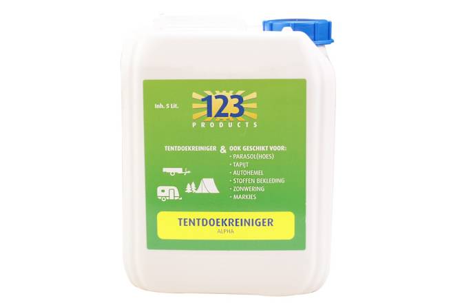 123 Products Alpha, cleaner tent fabric and awning, 5 liters