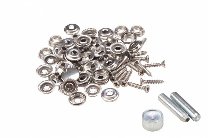 Satz ESVO Druckknöpfe Ø15 mm anschraubbar, 15 Stück