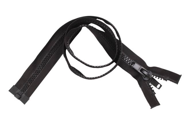 ESVO Profile zip-fastener 10 mm with open end black, 1000 cm