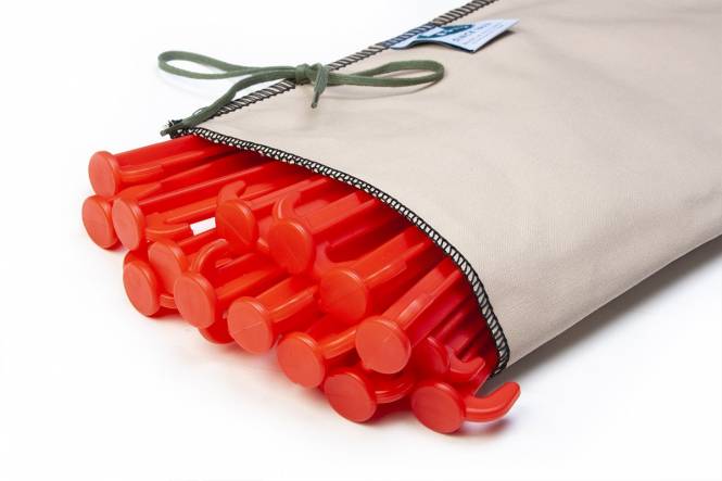 Tentharing Isabella 19 cm kunststof 25-PACK + ESVO Haringzak cadeau