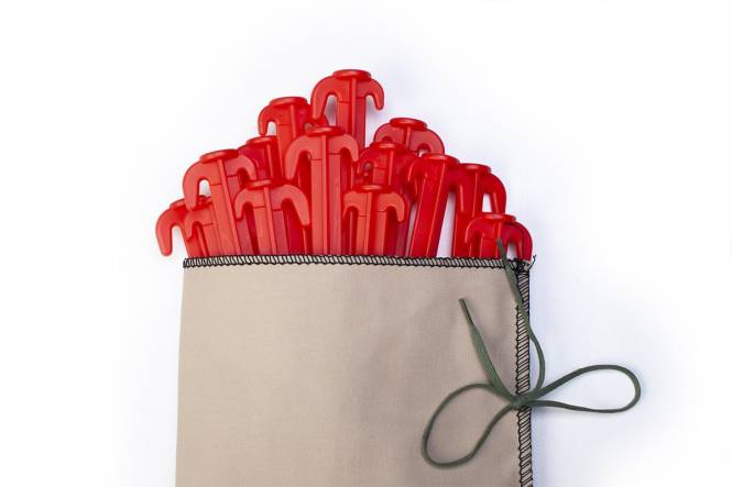 Tentharing Isabella 19 cm kunststof 25-PACK + ESVO Haringzak cadeau