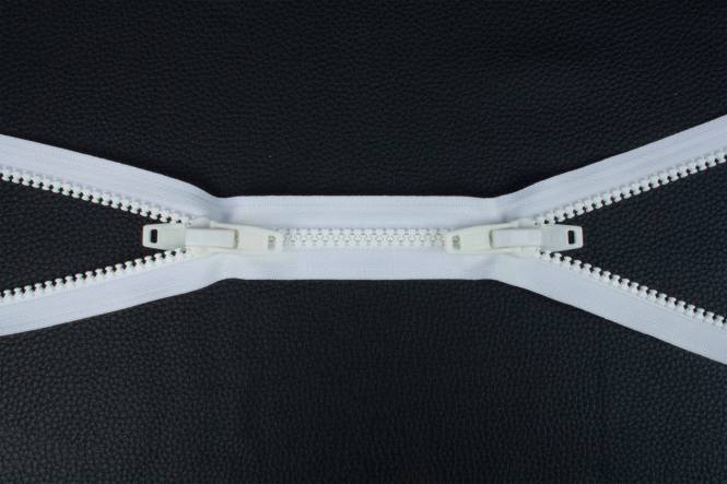 YKK VISLON Profilreißverschlüsse 10 mm 10 V nicht teilbar X-form weiß [CLONE]
