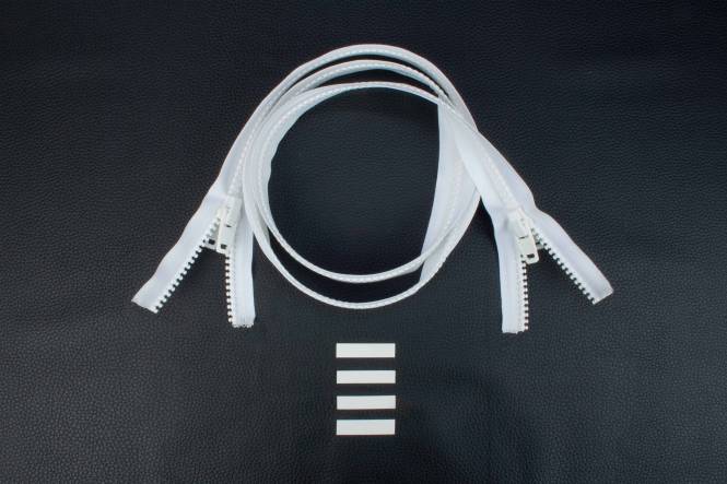 YKK VISLON Profilreißverschlüsse 10 mm 10 V nicht teilbar X-form weiß [CLONE]