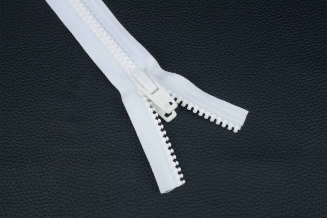 YKK VISLON Profilreißverschlüsse 8,6 mm 10V nicht teilbar weiß mit Kunststoff auto lock Schieber