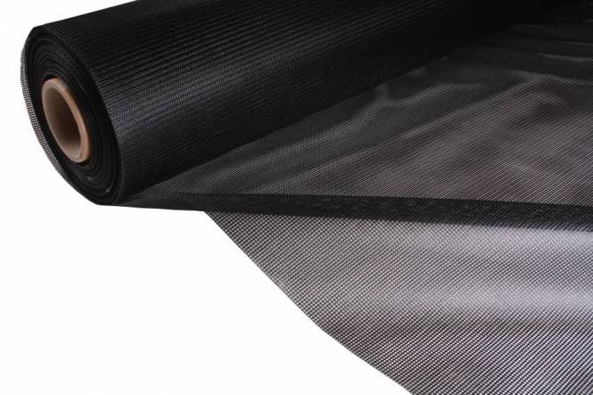 Gaasdoek Batyline 380 grams polyester 180 cm, zwart