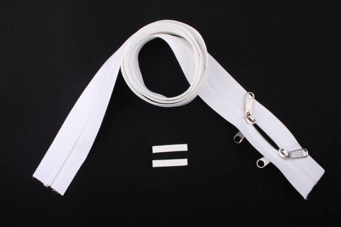 YKK rits 6 mm 2-weg O-vorm niet deelbaar wit