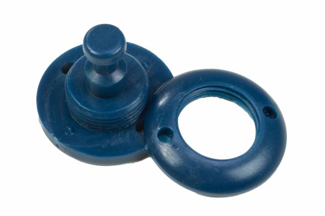 Minax doekknop blauw