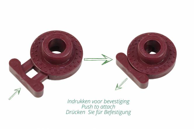 Minax losse knop bordeauxrood