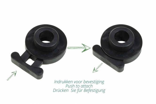 Minax losse knop zwart