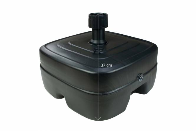 Vulbare parasolvoet 40 kg, op wielen, 40 liter inhoud