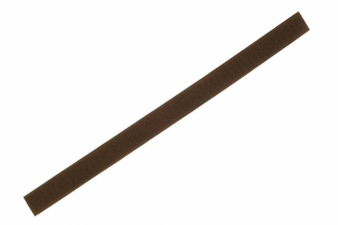 Klittenband 20 mm bruin, harde zijde / haak - 29 cm