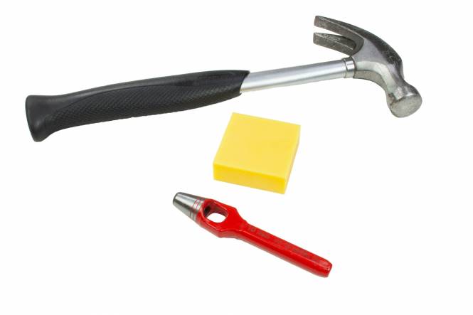 Die-cut block for hollow punch