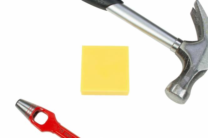 Die-cut block for hollow punch