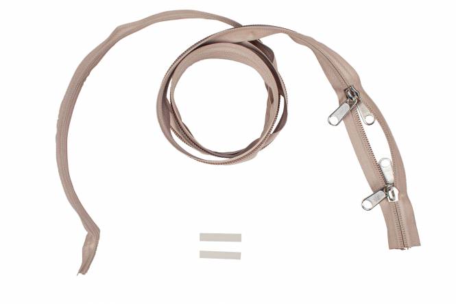YKK spiraal rits 10 mm 2-weg O-vorm niet-deelbaar beige