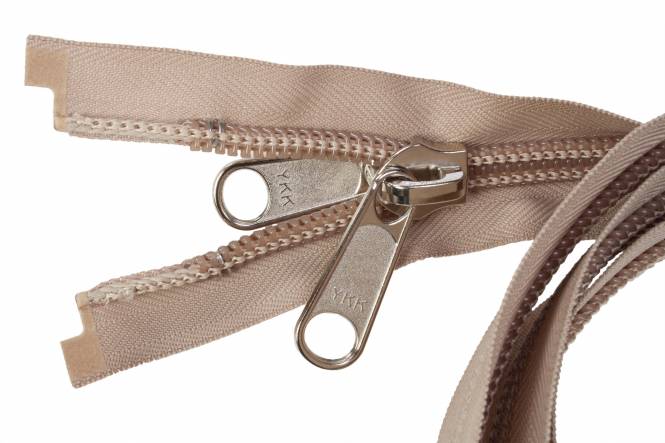 YKK spiraal rits 10 mm deelbaar beige, 100 cm