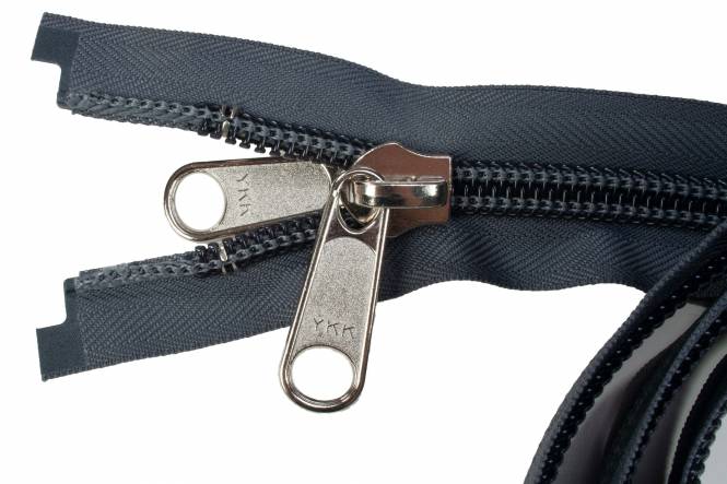 YKK Spiralreißverschlüsse 10 mm teilbar grau, 250 cm