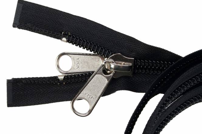 YKK Spiralreißverschlüsse 10 mm teilbar schwarz, 200 cm
