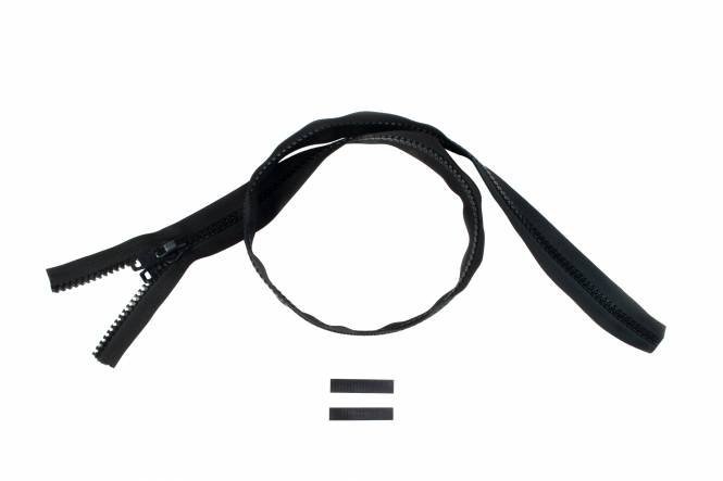 YKK VISLON Profilreißverschlüsse 8,6 mm 10V nicht teilbar schwarz mit Kunststoff auto lock Schieber