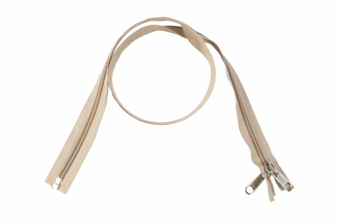 YKK zip-fastener 10 mm with open end beige, 260 cm / 102.4 inch