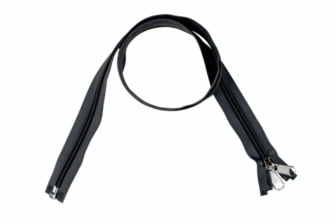 YKK spiraal rits 10 mm deelbaar zwart, 300 cm